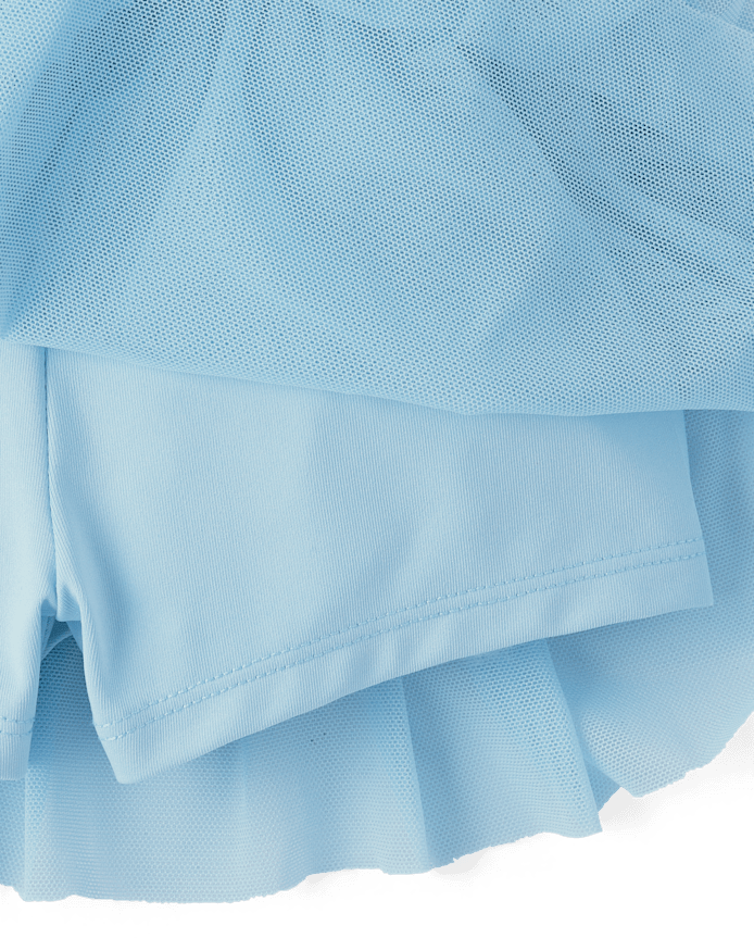 Toddler Girls Quick Dry Mesh Tiered Skort