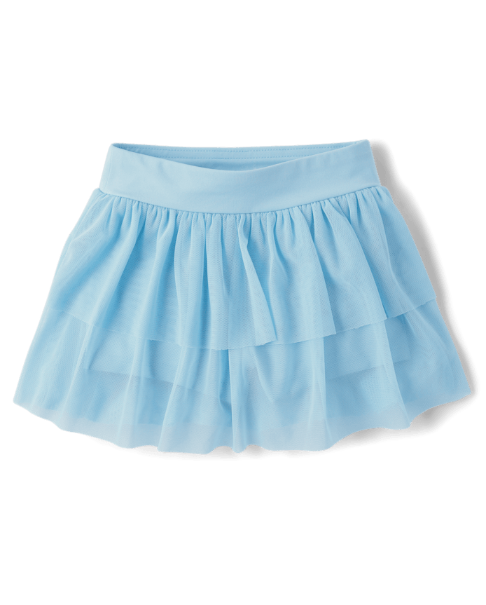 Toddler Girls Quick Dry Mesh Tiered Skort