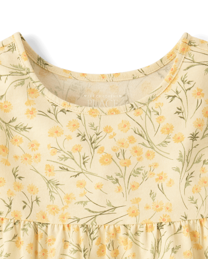 Baby And Toddler Girls Floral Tiered Dress