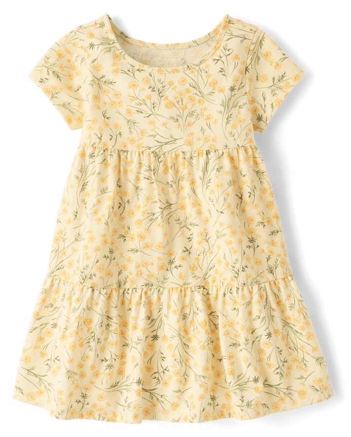Baby And Toddler Girls Floral Tiered Dress