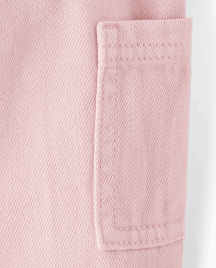 Toddler Girls Garment Dyed Barrel Jeans