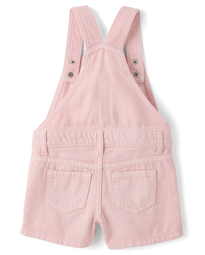 Baby And Toddler Girls Garment Dyed Denim Shortalls