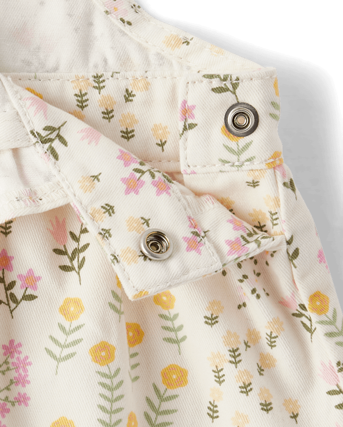 Toddler Girls Floral Skirtall 2-Piece Outfit Set