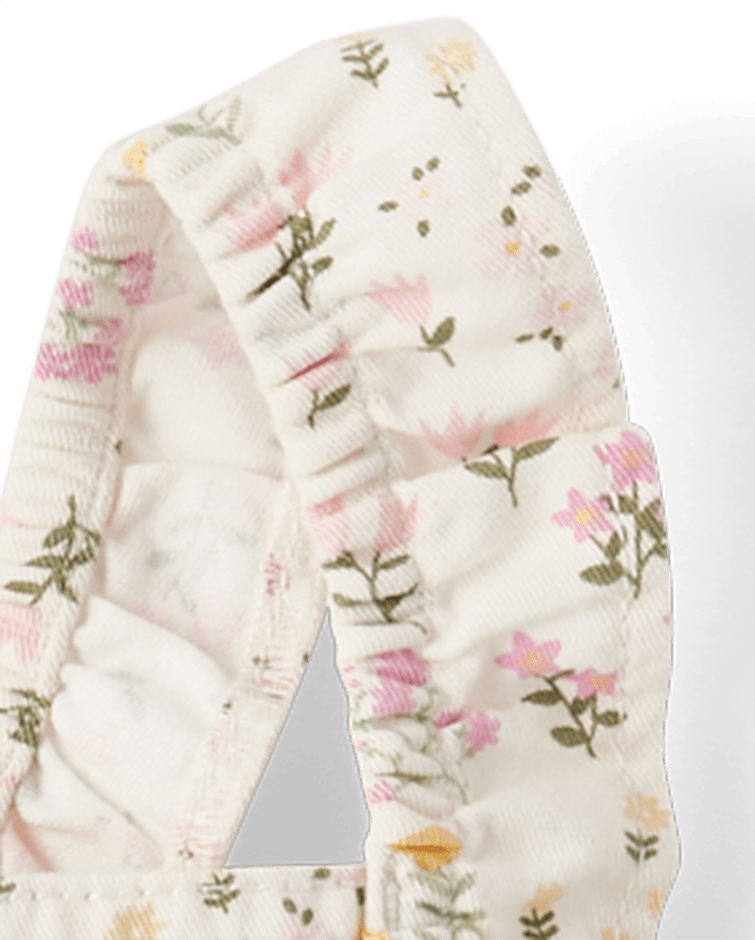 Toddler Girls Floral Skirtall 2-Piece Outfit Set
