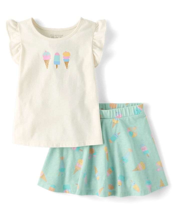 Toddler Girls Print 2-Piece Outfit Set