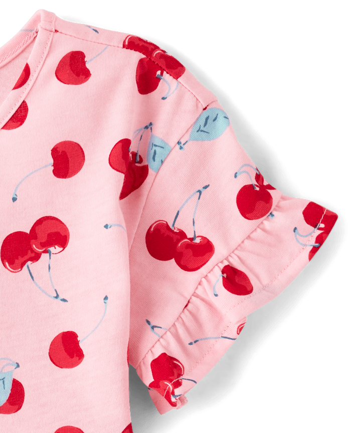 Baby And Toddler Girls Cherry Flutter Dress