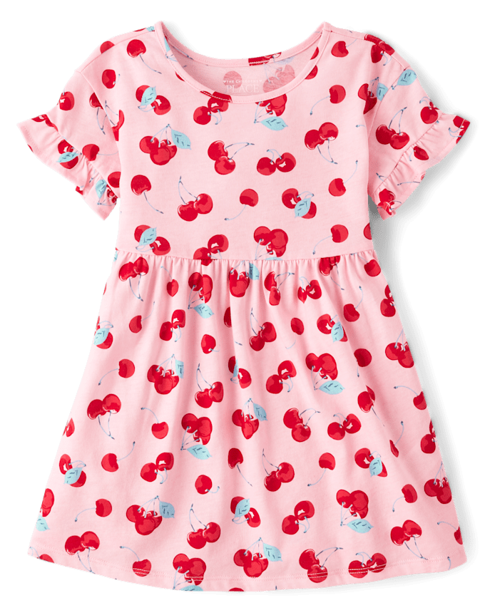 Baby And Toddler Girls Cherry Flutter Dress