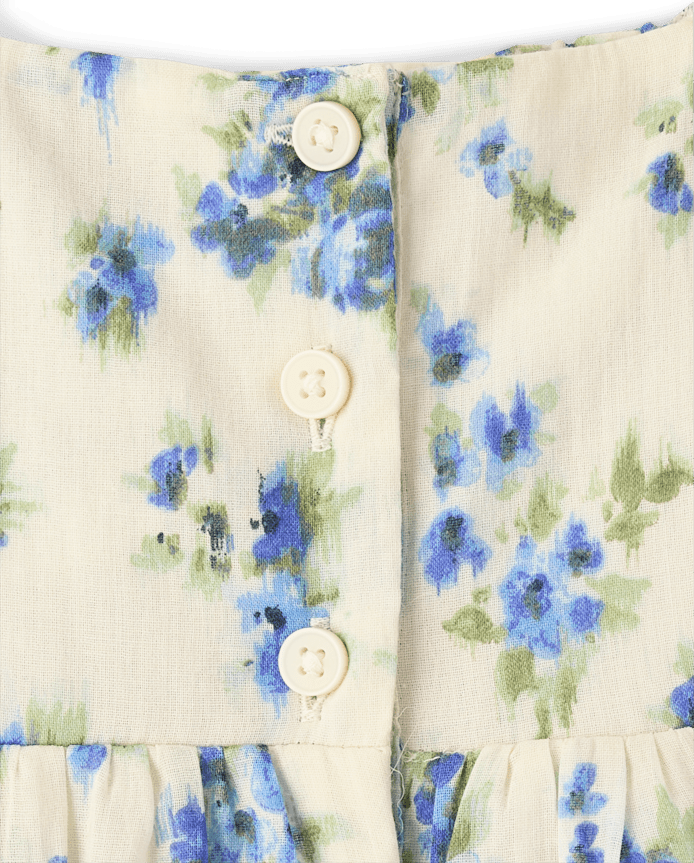 Toddler Girls Mommy And Me Floral Bow Smocked Dress