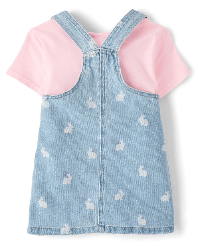 Toddler Girls Bunny Skirtall 2-Piece Outfit Set