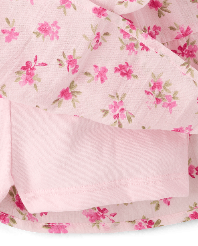 Baby And Toddler Girls Floral Tiered V-Waist Dress