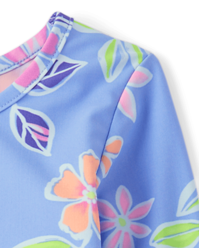 Toddler Girls Tropical 3-Piece Swimsuit