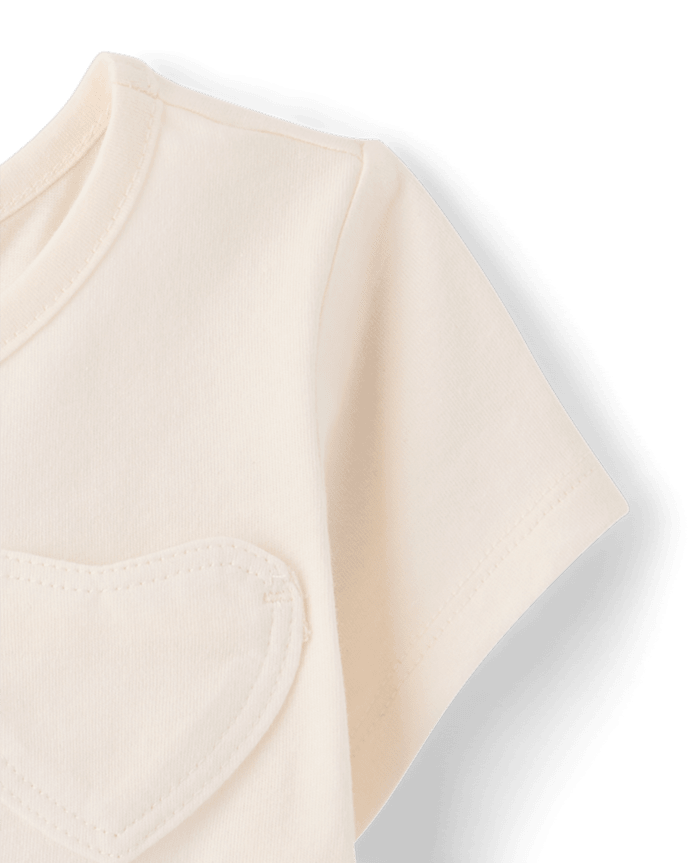 Toddler Girls Heart Pocket Tee