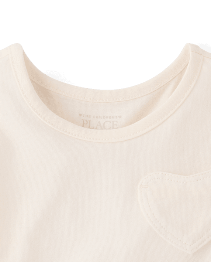 Toddler Girls Heart Pocket Tee