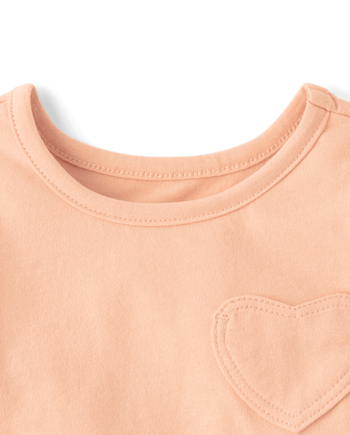 Toddler Girls Heart Pocket Tee