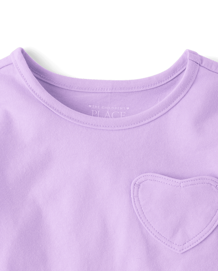 Toddler Girls Heart Pocket Tee