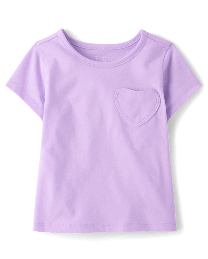 Toddler Girls Heart Pocket Tee