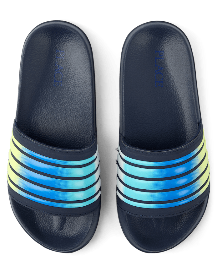 Boys Striped Slides