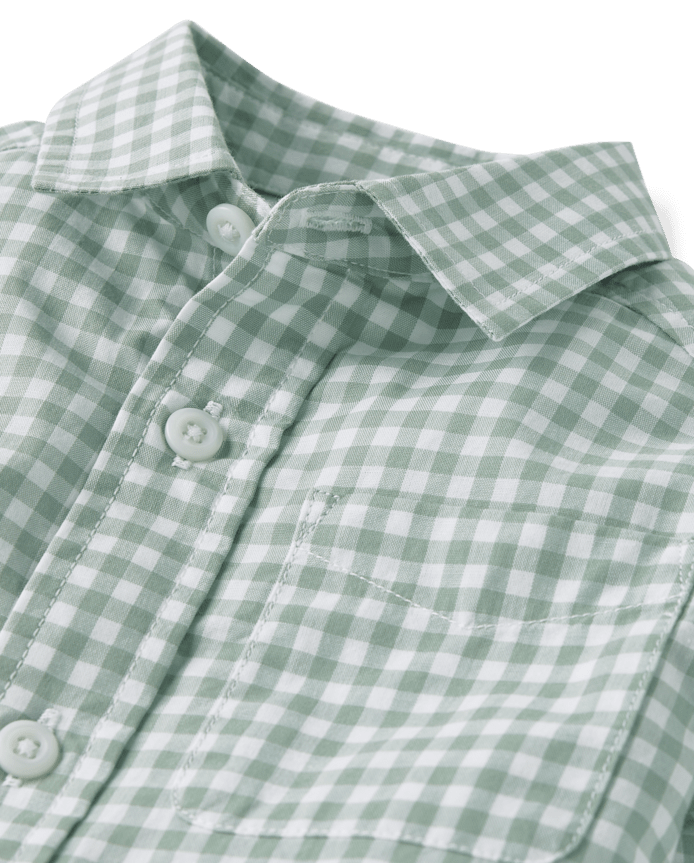 Baby And Toddler Boys Dad Me Gingham Poplin Button Up Shirt