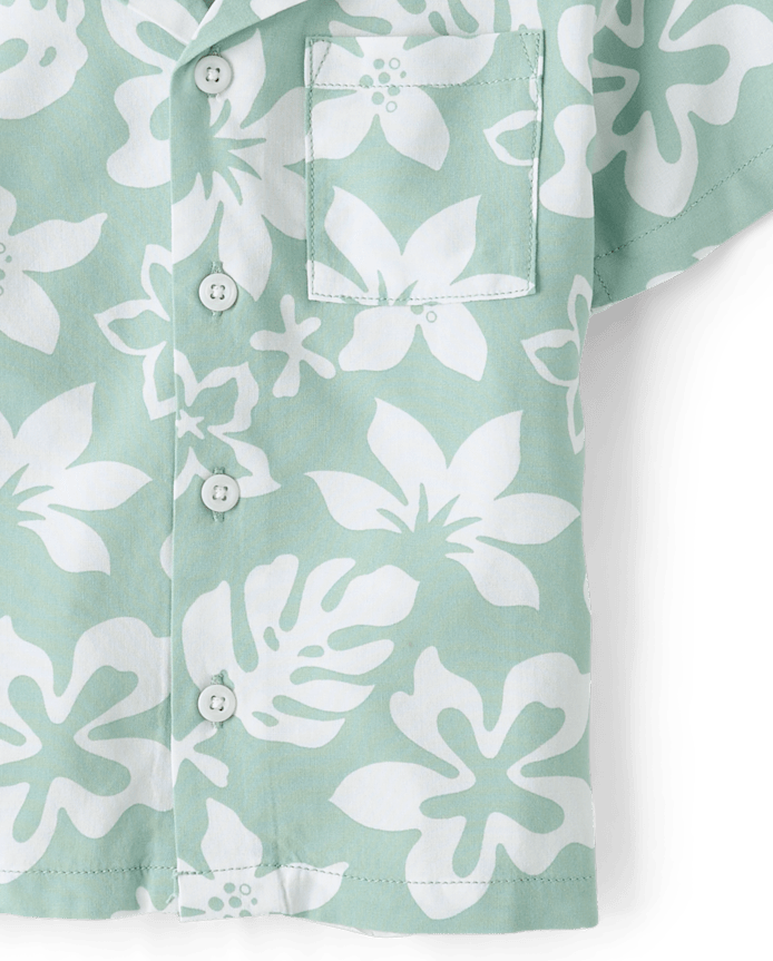 Baby And Toddler Boys Tropical Button Up Shirt