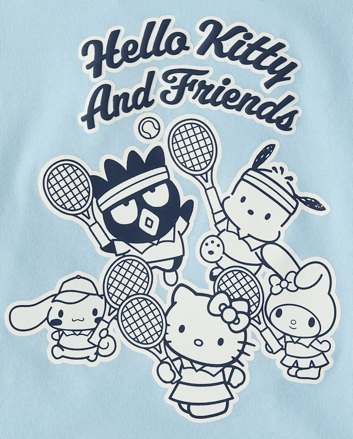 Girls Hello Kitty® And Friends Puff Print Tennis Ringer Baby Tee