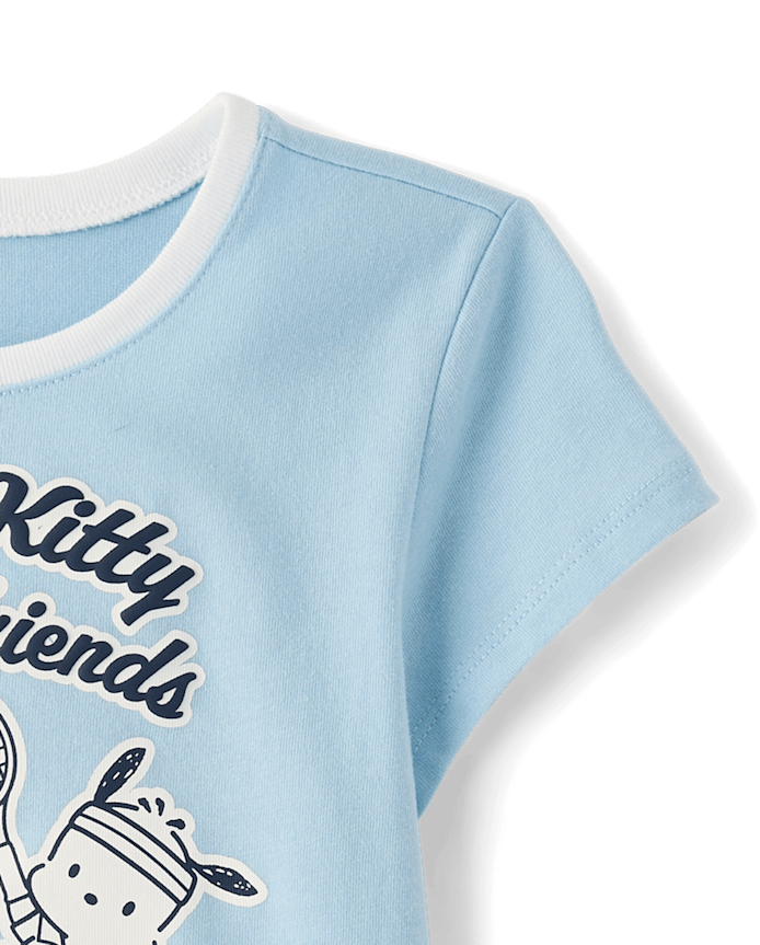 Girls Hello Kitty® And Friends Puff Print Tennis Ringer Baby Tee