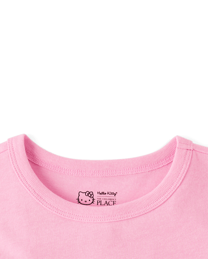 Girls Hello Kitty® Puff Print St. Patrick's Day Varsity Graphic Tee