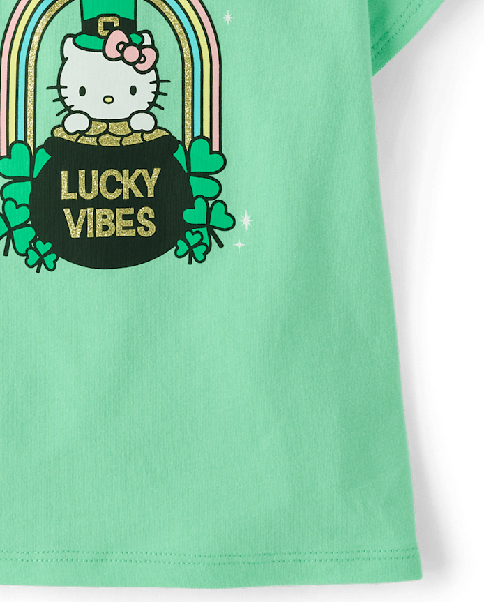 Toddler Girls Hello Kitty® Glitter St. Patrick's Day Graphic Tee