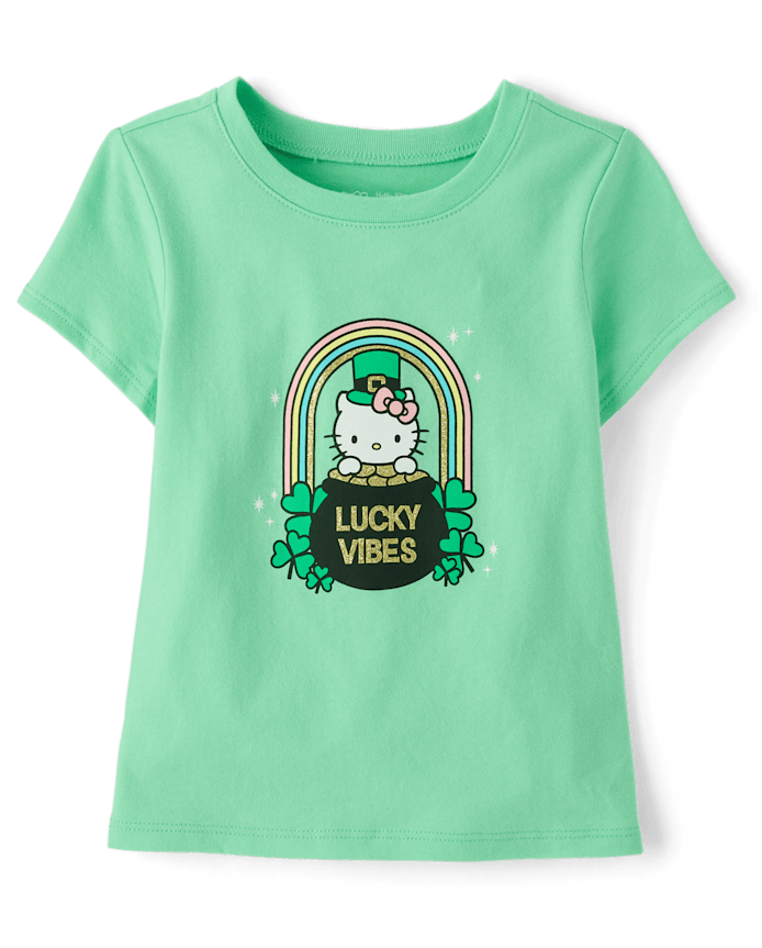 Toddler Girls Hello Kitty® Glitter St. Patrick's Day Graphic Tee
