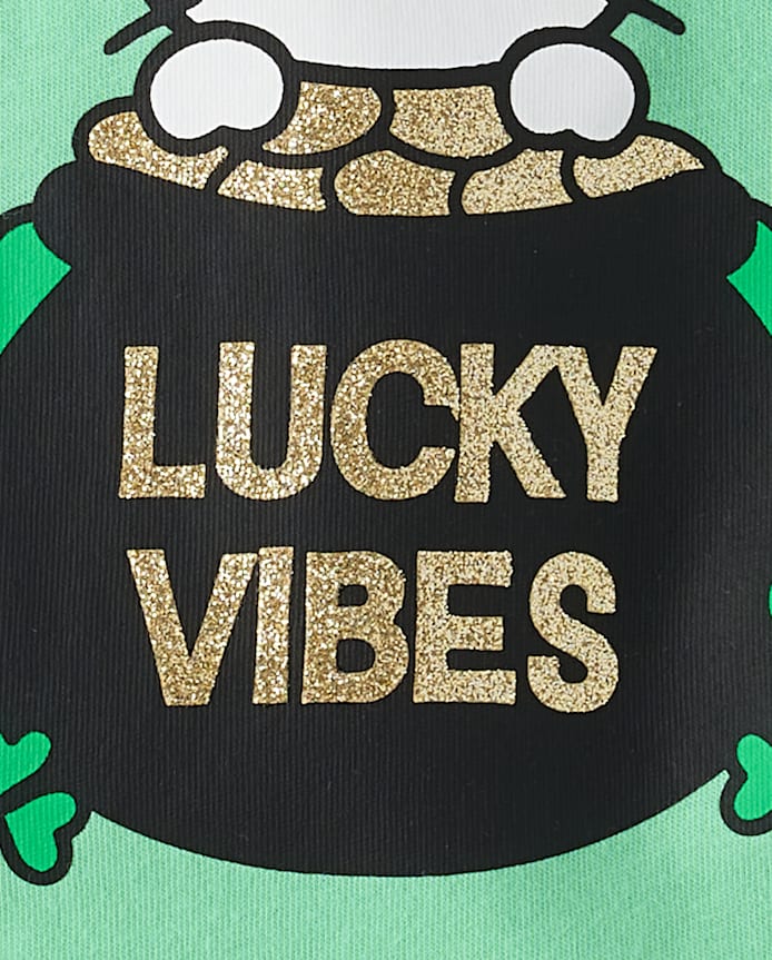 Girls Hello Kitty® Glitter St. Patrick's Day Graphic Tee