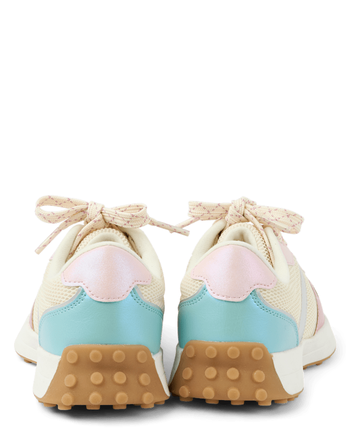 Girls Metallic Colorblock Low Top Sneakers