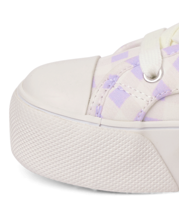 Girls Gingham High Top Sneakers