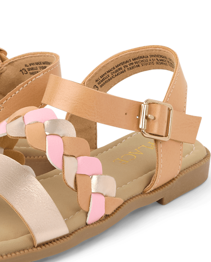 Girls Braided Sandals