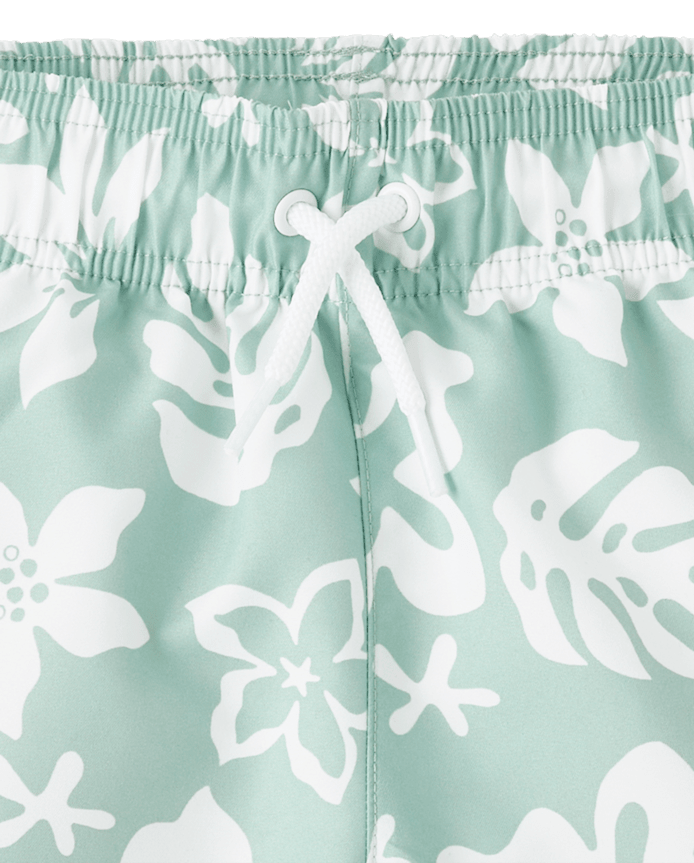 Boys Print Swim Trunks