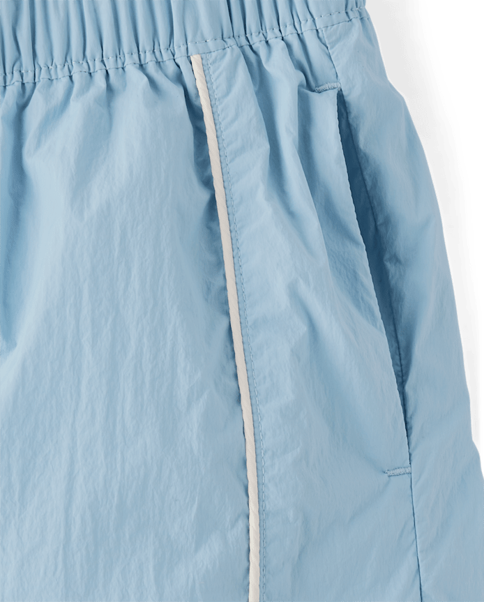 Girls Contrast Mesh Lined Parachute Pants