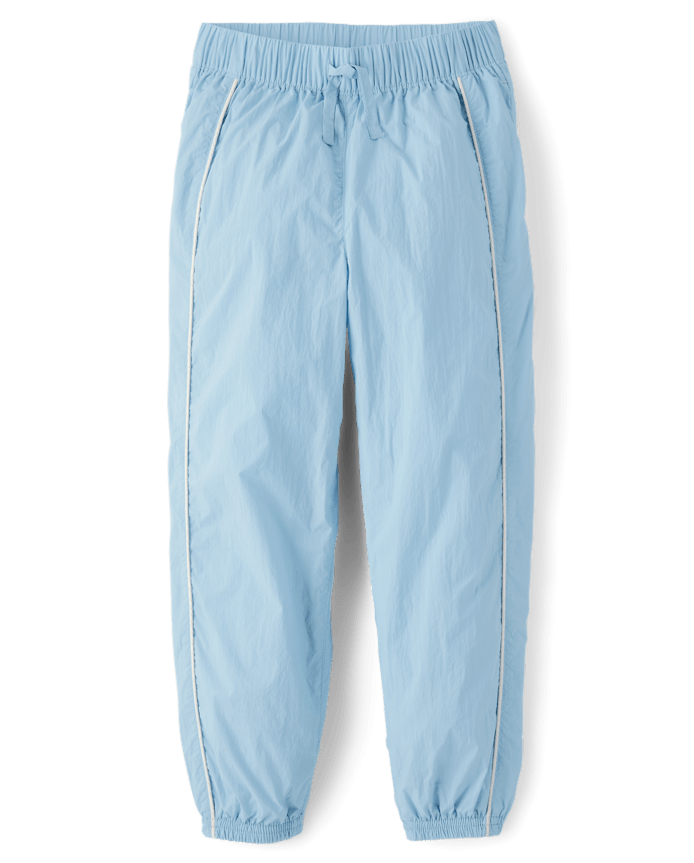 Girls Contrast Mesh Lined Parachute Pants