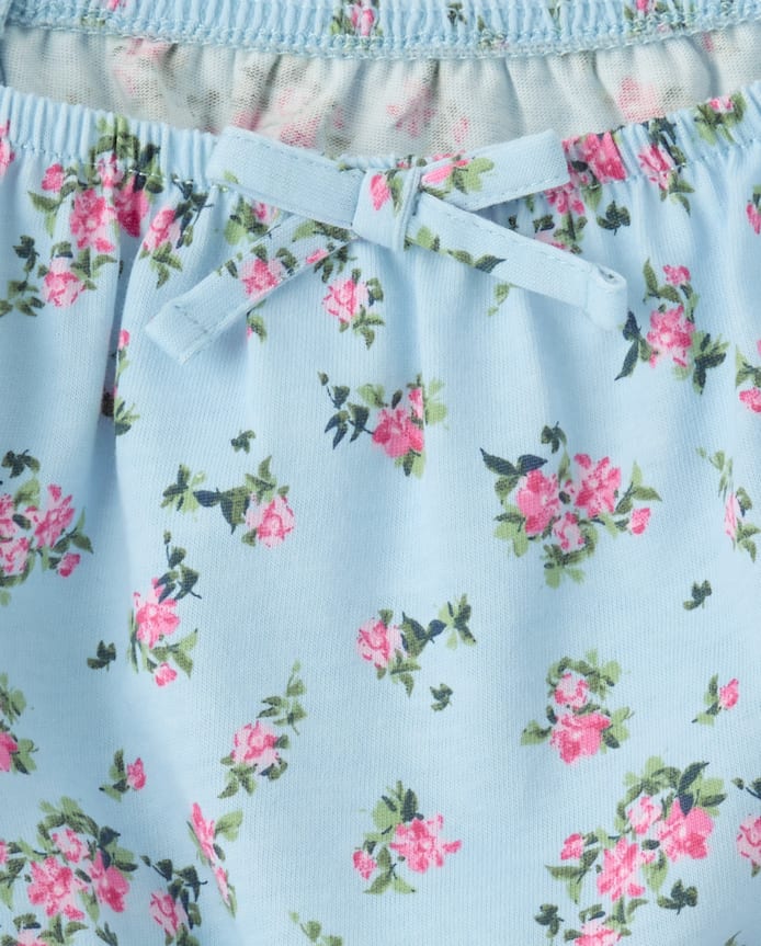 Girls Floral Smocked Top