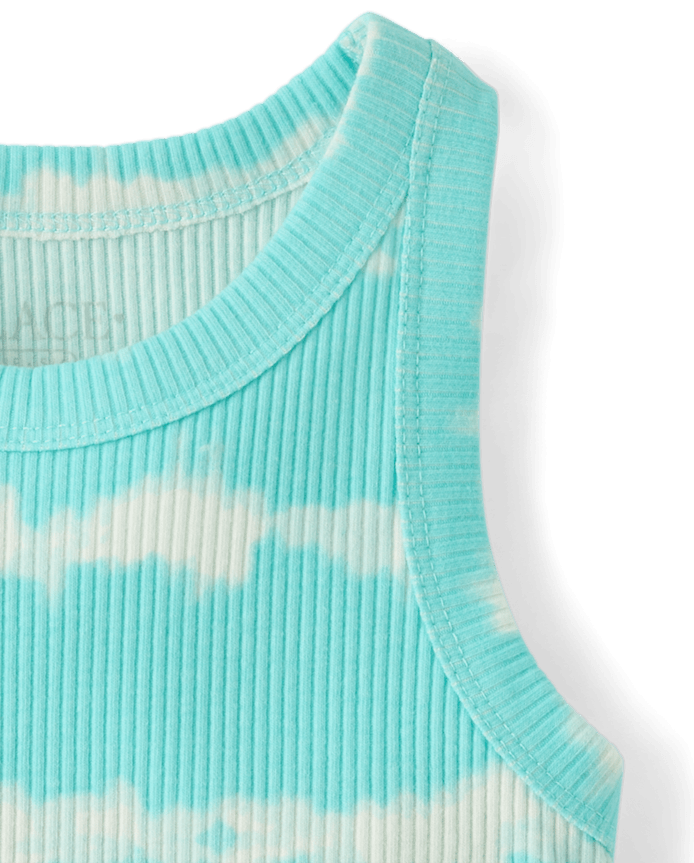 Girls Tie Dye Ribbed Tank Top