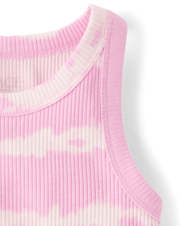 Girls Tie Dye Ribbed Tank Top