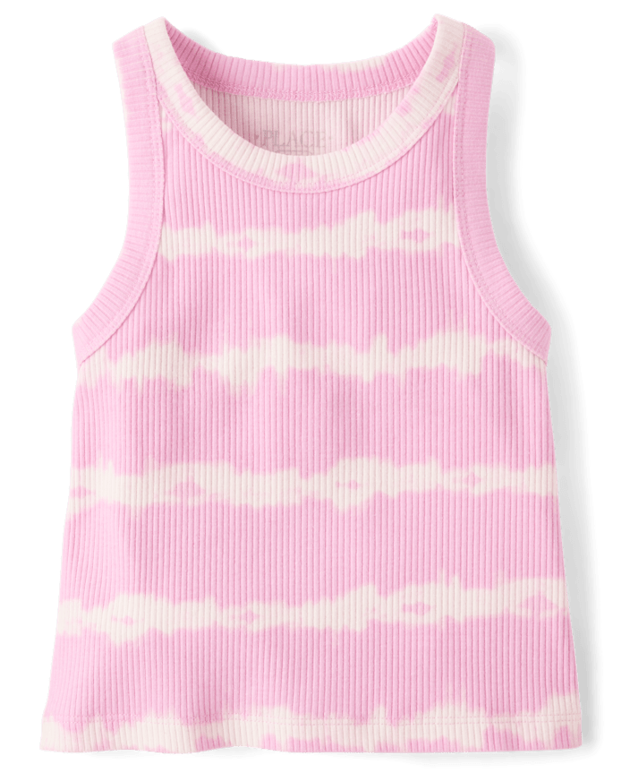 Girls Tie Dye Ribbed Tank Top