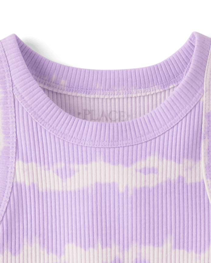 Girls Tie Dye Ribbed Tank Top