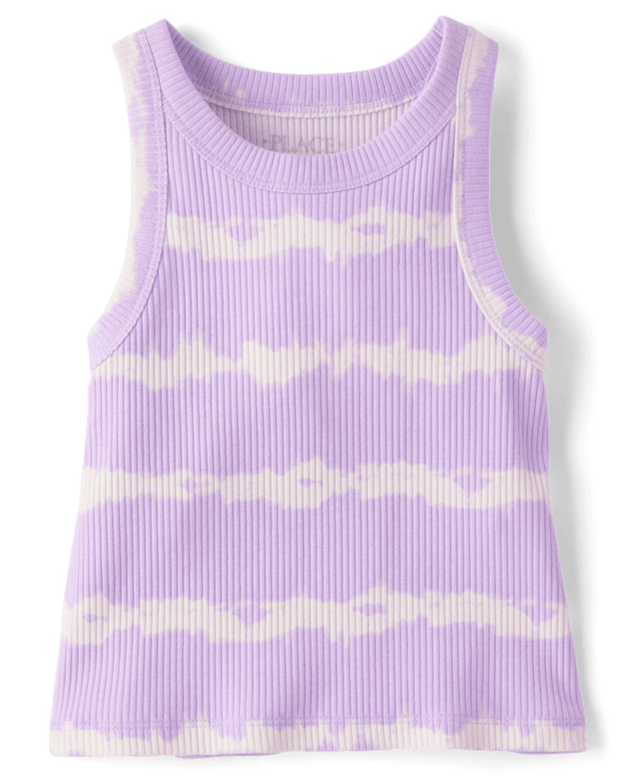 Girls Tie Dye Ribbed Tank Top
