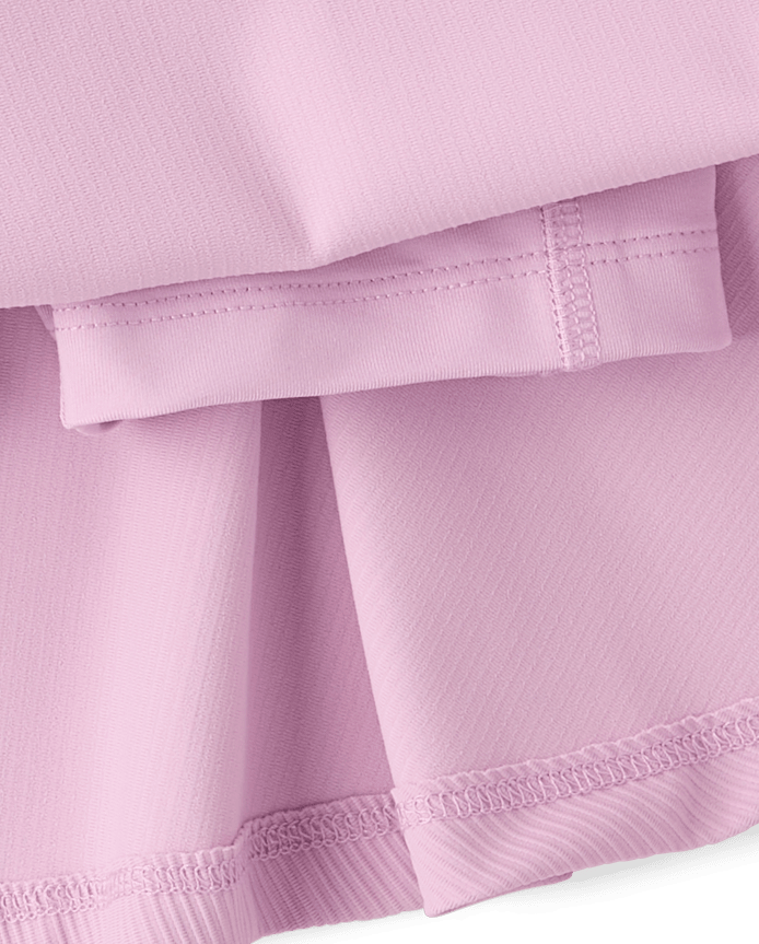 Girls Quick Dry High Rise Textured Ribbed Skort