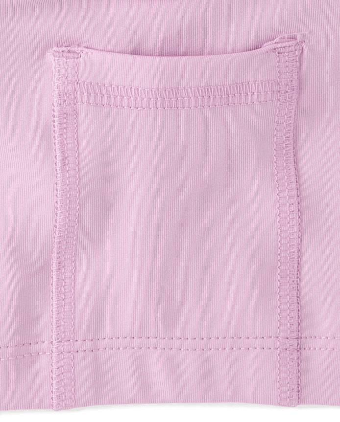 Girls Quick Dry High Rise Textured Ribbed Skort