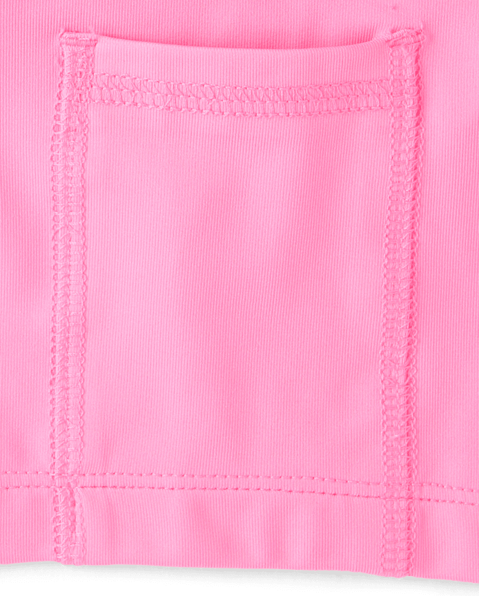 Girls Quick Dry High Rise Textured Ribbed Skort