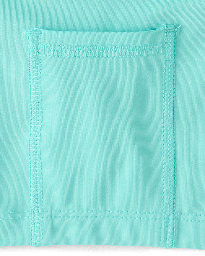 Girls Quick Dry High Rise Textured Ribbed Skort