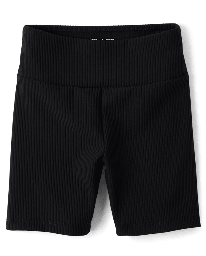 Girls Quick Dry Textured Ribbed Bike Shorts