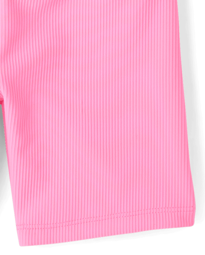 Girls Quick Dry Textured Ribbed Bike Shorts