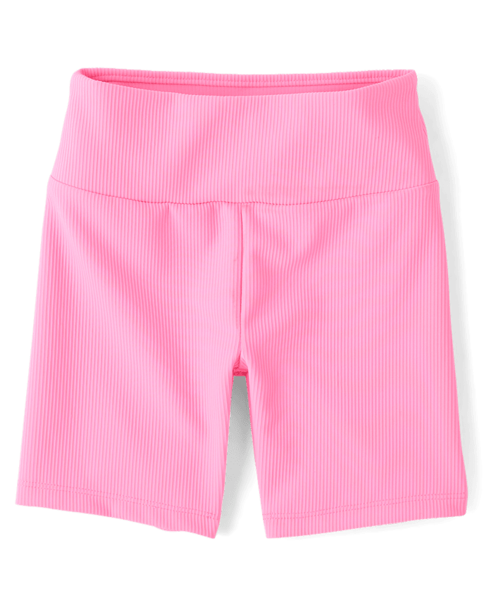Girls Quick Dry Textured Ribbed Bike Shorts