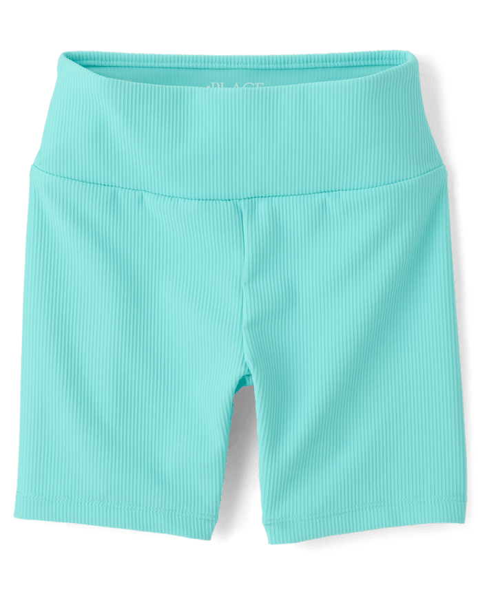 Girls Quick Dry Textured Ribbed Bike Shorts