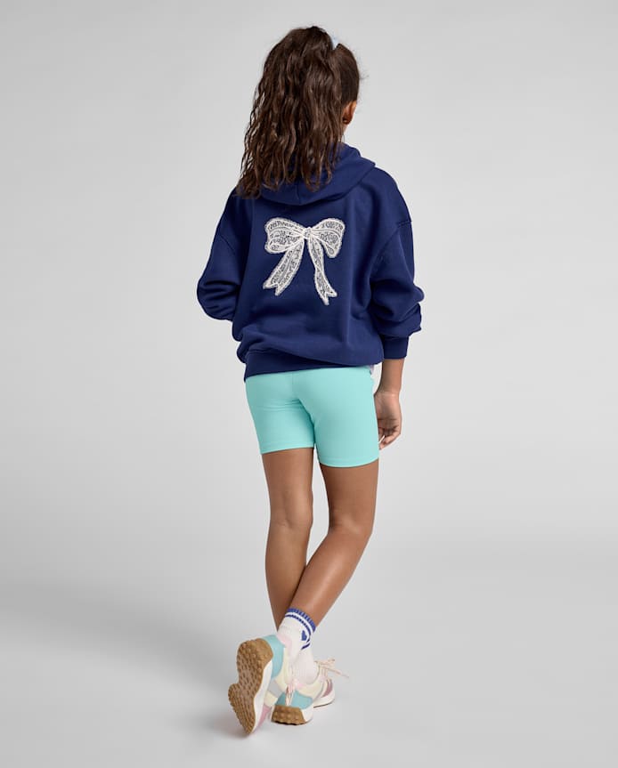 Girls Quick Dry Textured Ribbed Bike Shorts